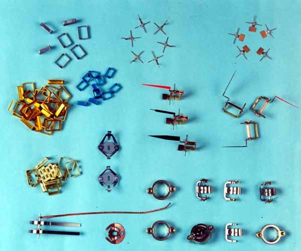 COIL FORMER, POINTER, YOKE, MAGNET FRAME