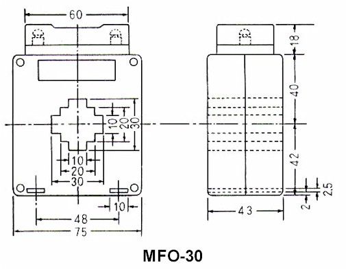 HEW MADE MFO-30 CURRENT TRANSFORMER